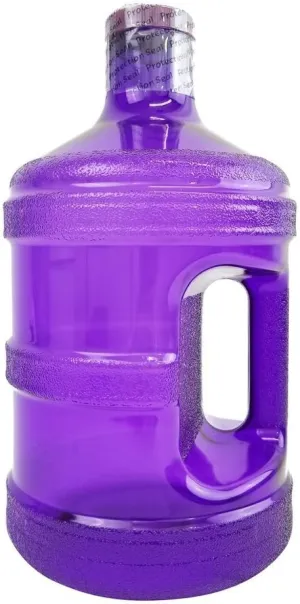 1 Gallon Leak-Proof BPA Free Reusable Plastic Drinking Water Big Mouth Bottle Jug Container with Holder Drinking Canteen