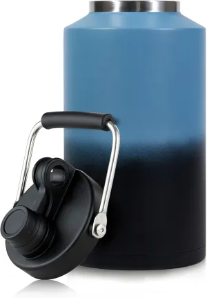 1 Gallon Water Jug Bottle Insulated, 128 oz Stainless Steel Water Bottle Wide Mouth Double Vacuum Dishwasher Safe BPA Free for Hot & Cold Drinks