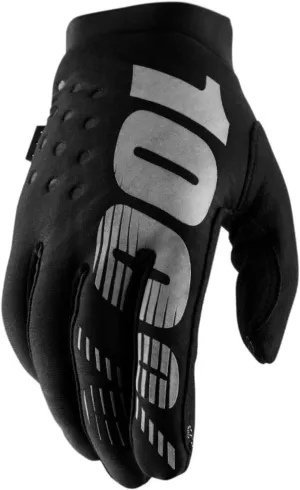 100% BRISKER Youth Cold Weather Motocross & Mountain Bike Gloves - Warm Winter MTB & MX Powersport Racing Protective Gear