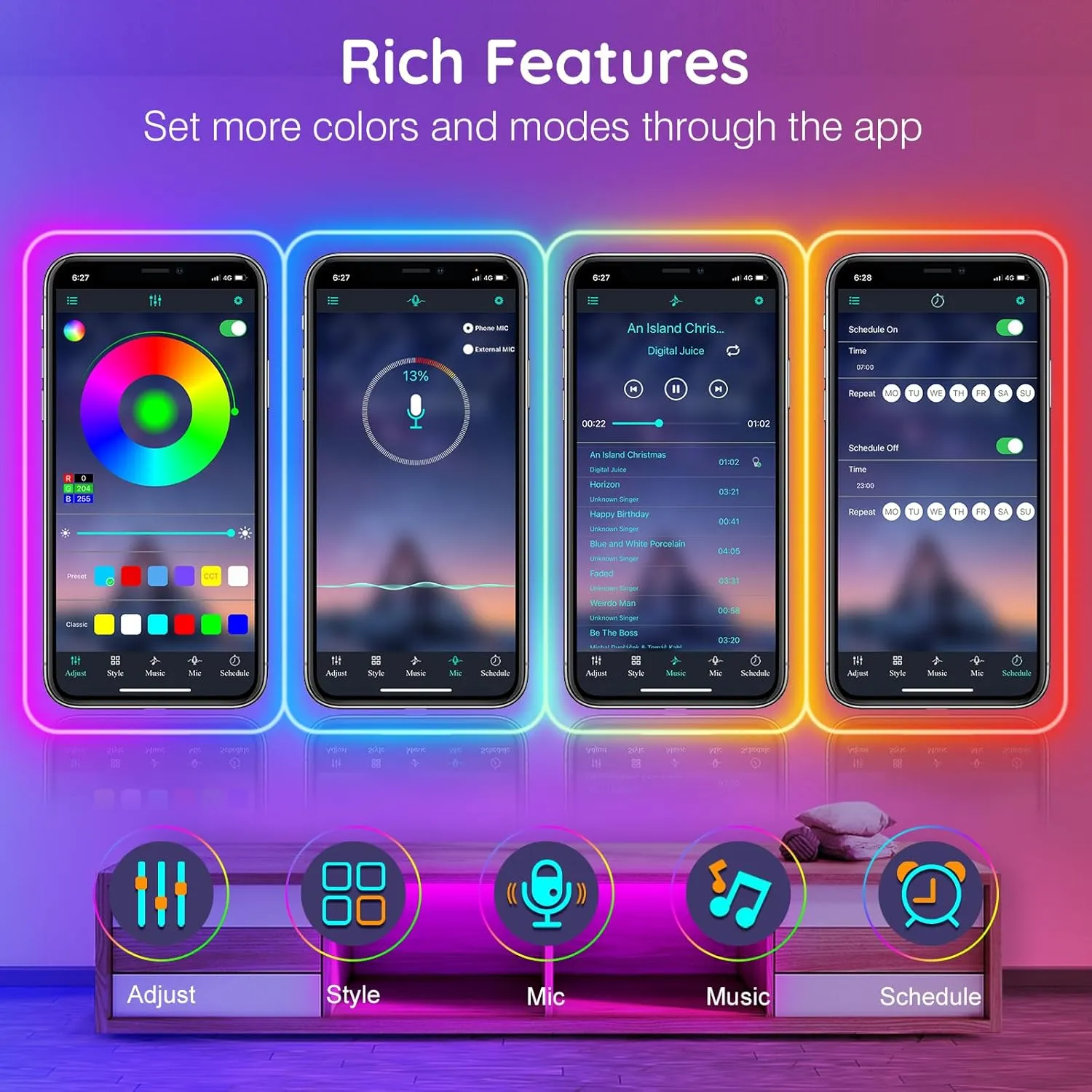150Ft Neon Rope Lights,Flexible Led Rope Lights Control with App/Remote,Multiple Modes Light,IP65 Outdoor RGB Led Light Waterproof (150Ft Neon Rope Lights)