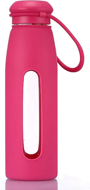 17 Oz Sport Glass Water Bottle with Silicone Sleeve Eco Friendly - Pure Tasting - Buy a Bottle, Donate to H2O for Life
