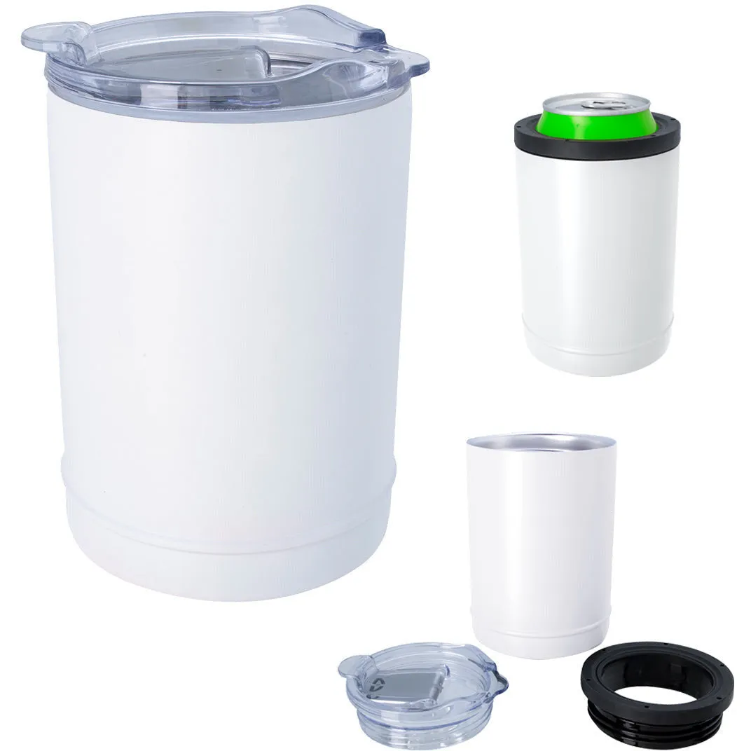 2-In-1 Full Laser Copper Insulated Beverage Holder And Tumbler