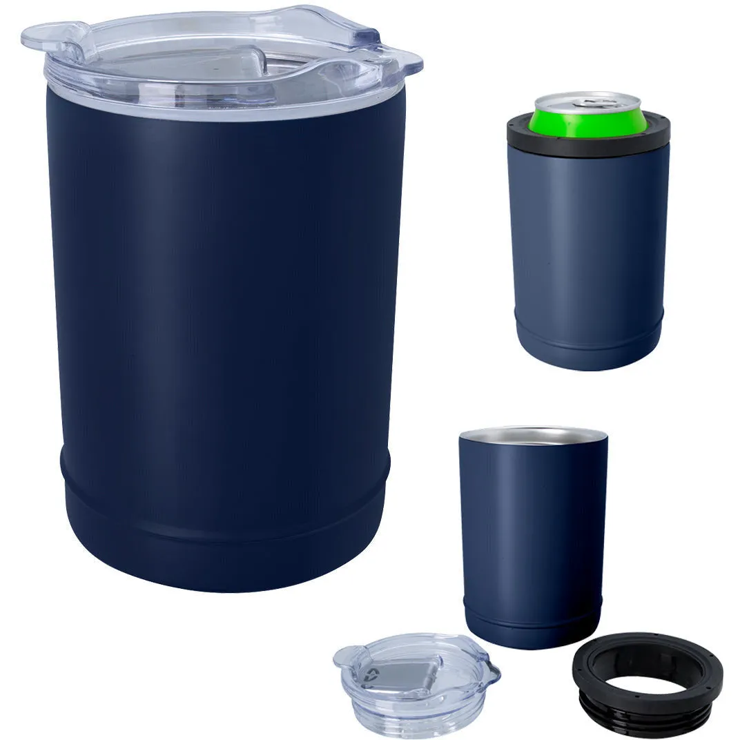 2-In-1 Full Laser Copper Insulated Beverage Holder And Tumbler