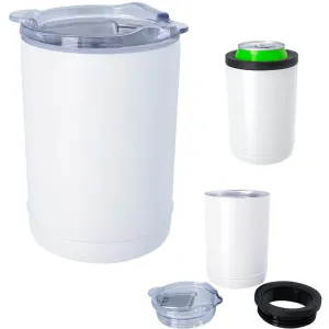 2-In-1 Full Laser Copper Insulated Beverage Holder And Tumbler