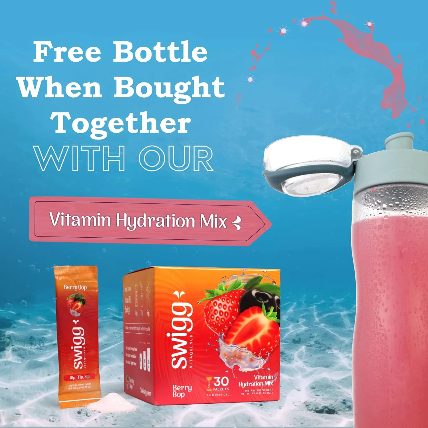 2 Pack BPA Free Sports Water Bottles for School Gym Bicycle Car - Leak Proof Sports Waterbottles - See Through Reusable Clear Water Bottle botella de agua Made of Tritan Plastic Water bottle