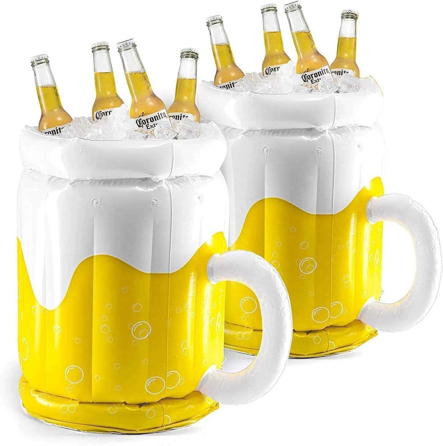 2 Pack Large Inflatable Cooler, Floating Drink Cooler for Parties, 2in1 Pool Drink Floatie and Party Supplies, Summer Party Decorations, Drink Floats for Swimming Pool (Pack of 2)