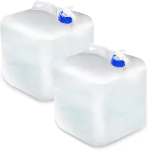 2 Pcs Water Bag Water Container 3.96 Gallon, BPA Free Foldable Water Storage Cube for Hiking, Camping, Driking, Outdoors,indoors,Emergency
