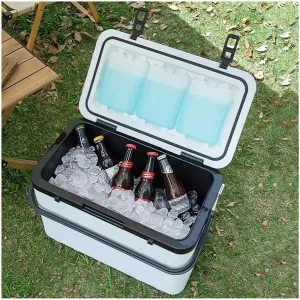 20/36 L Triple-Layered PP Air Tight Drybox Cooler and Small Hard Shell Lunchbox, Insulated Cooler with Handle for Camping Picnic
