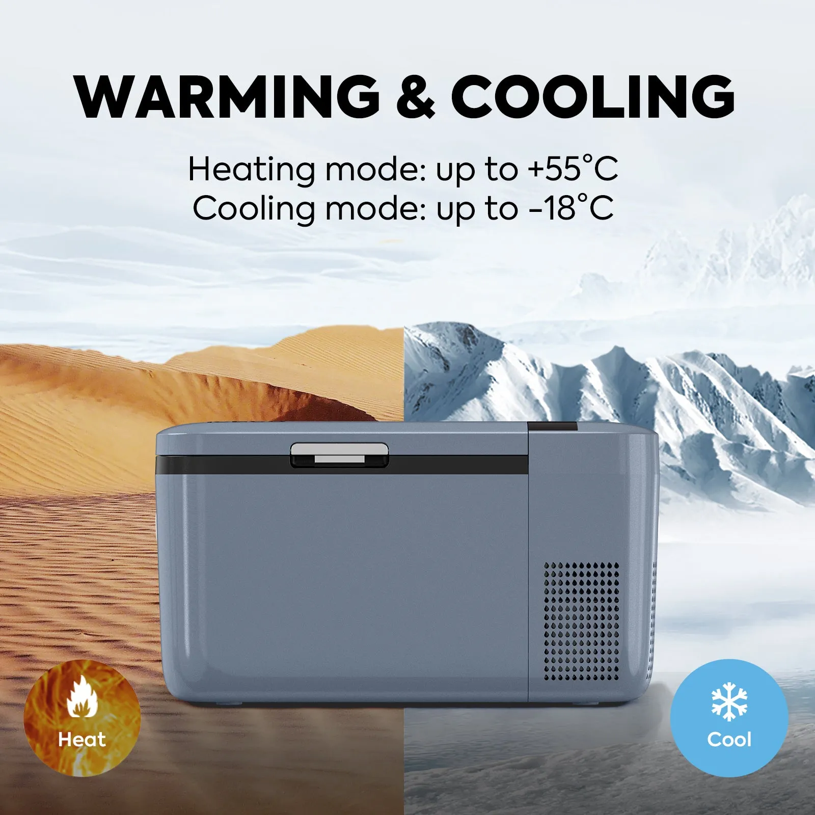 21QT GO20H Grey Portable Freezer Cooler & Warmer | Exclusive for Canada