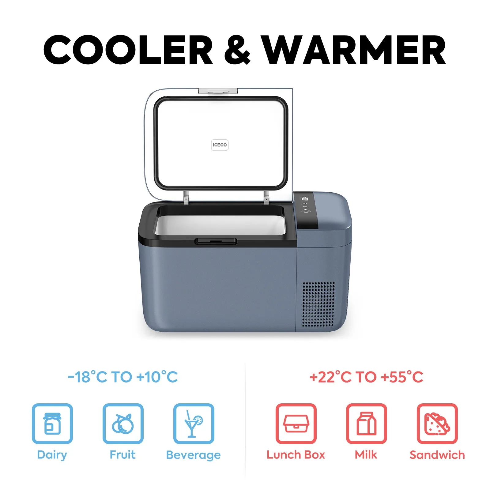 21QT GO20H Grey Portable Freezer Cooler & Warmer | Exclusive for Canada
