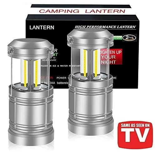 2pcs LED Camping Lantern, Battery Powered Hanging Lanterns