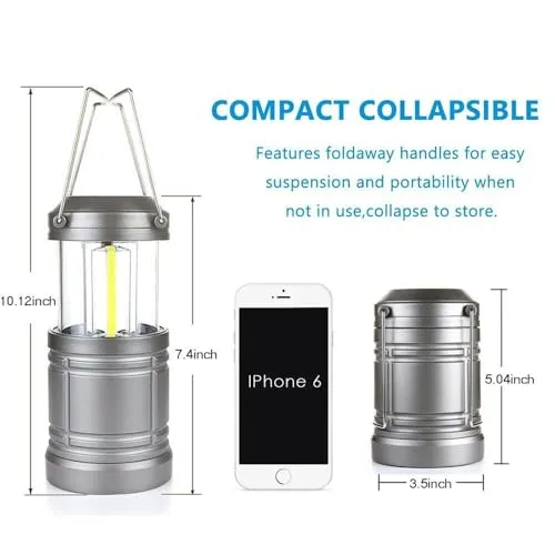 2pcs LED Camping Lantern, Battery Powered Hanging Lanterns