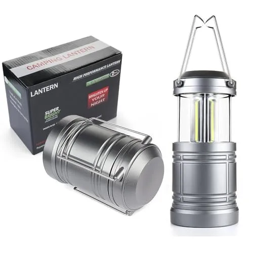 2pcs LED Camping Lantern, Battery Powered Hanging Lanterns
