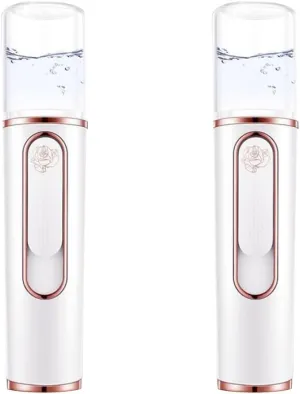 2pcs Portable Portable Moisturizing Facial Humidifier Cool Face Mist Facial Skin Care Face Sprayer Hydrating Instrument Charge