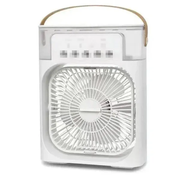 3-in-1 USB Fan with Humidifier and LED Night Light for Versatile Cooling