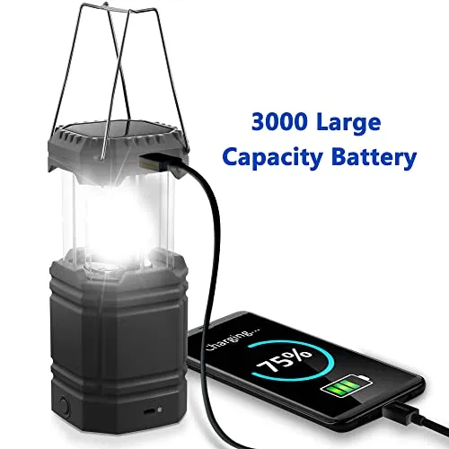 3000 Large Capacity Hand Crank Solar Camping Lantern