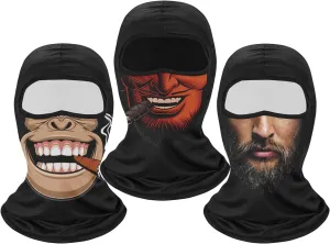 3PCS 3D Balaclava Ski Mask Cooling Full Face Mask Cycling Motorcycle Men Women UPF 50  Sun UV Protection Windproof Face Cover