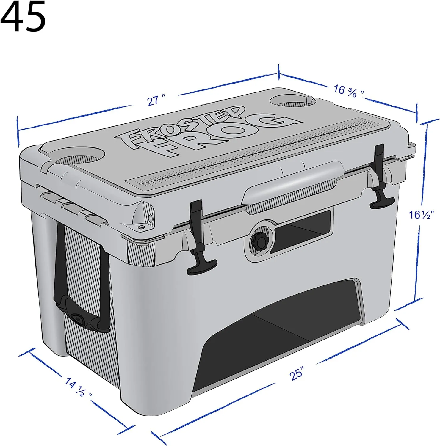 45 Camo Quart Ice Chest Heavy Duty High Performance Roto-Molded Commercial Grade Insulated Cooler