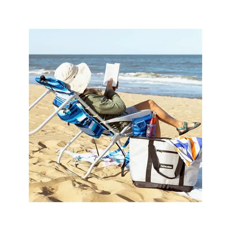 5-Position Folding Beach Chair with Accessories