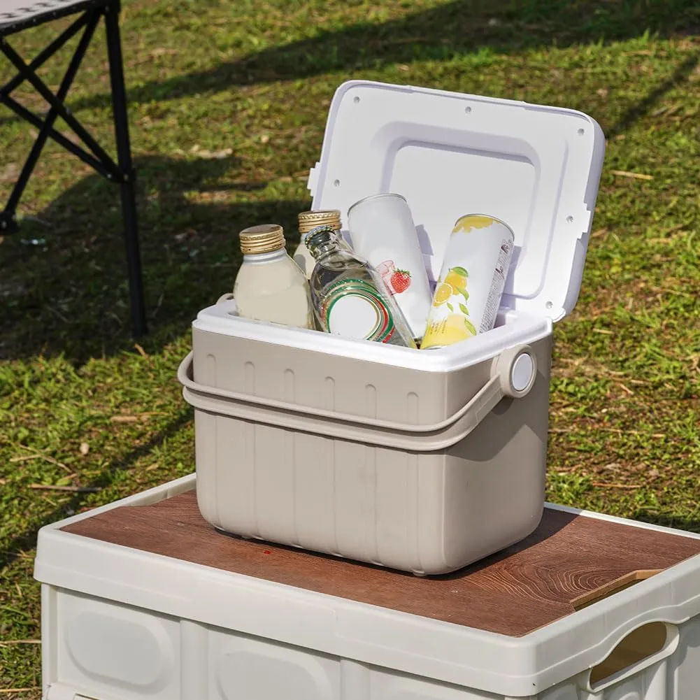 6L Camping Cooler Box Insulated Ice Chest Portable Ice Bucket for Outdoor Use