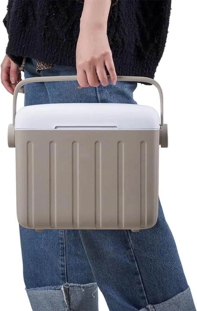6L Camping Cooler Box Insulated Ice Chest Portable Ice Bucket for Outdoor Use