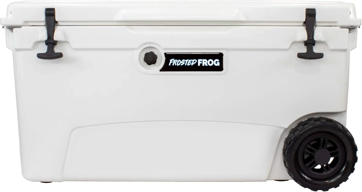 70 Quart Ice Chest Heavy Duty High Performance Roto-Molded Commercial Grade Insulated Cooler with Wheels