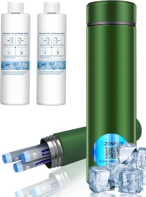 72H Diabetic Insulin cooler travel case With TSA Approved 1-3 Refrigerated Insulin Pen Cooler Keep Medicine Cool While Traveling Carry Avoiding Loss QR & 2 Freezing Bottles (Green)