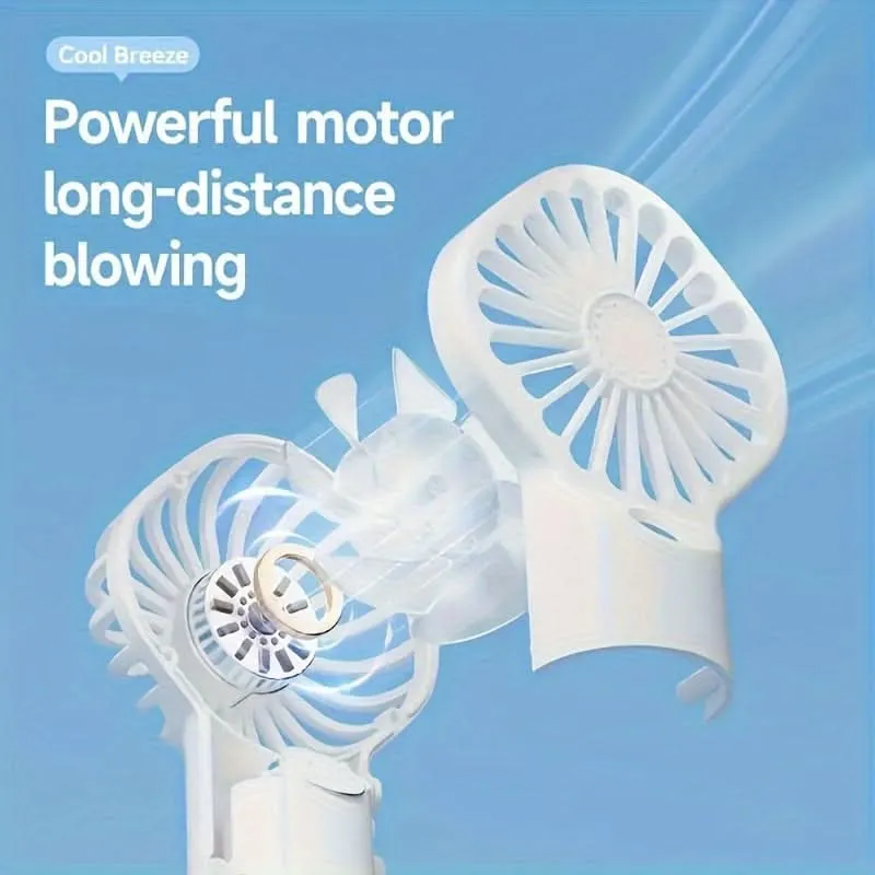 800mAh USB Rechargeable Misting Fan – Portable Handheld Bladeless