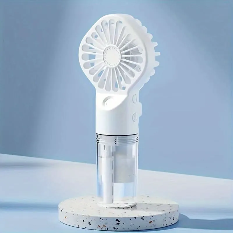 800mAh USB Rechargeable Misting Fan – Portable Handheld Bladeless