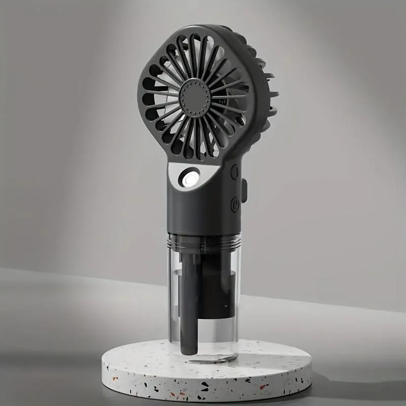 800mAh USB Rechargeable Misting Fan – Portable Handheld Bladeless