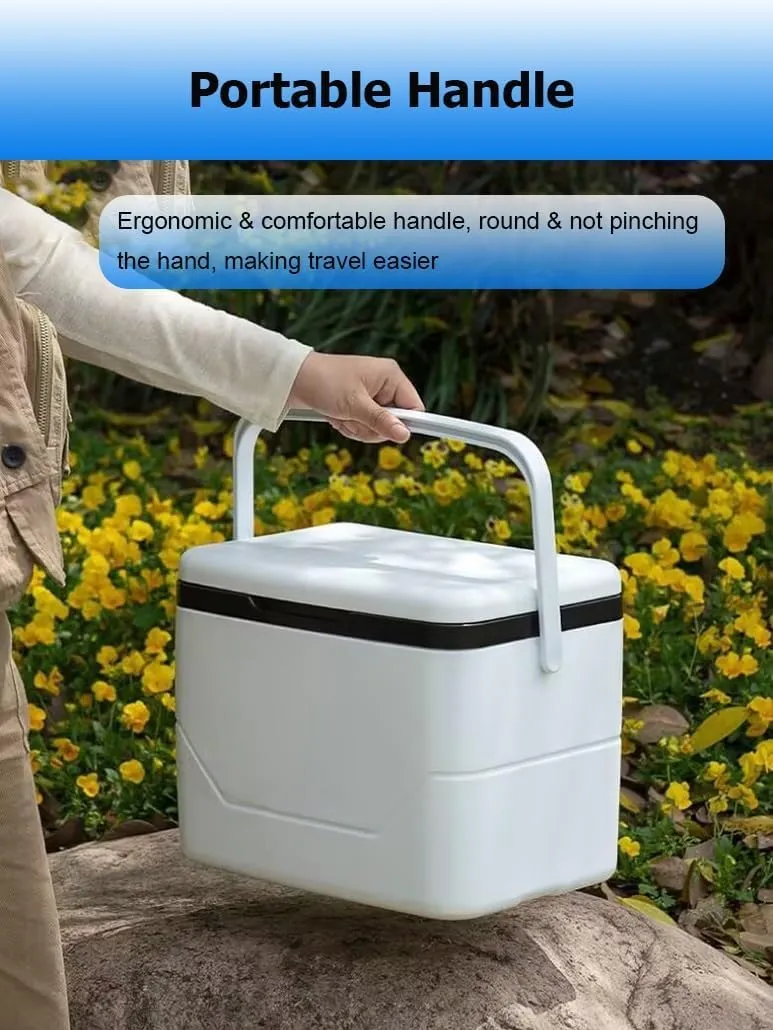 8/18/33 L Triple-Layered PP Air Tight Drybox Cooler and Small Hard Shell Lunchbox with Handle, Small Insulated Cooler for Camping