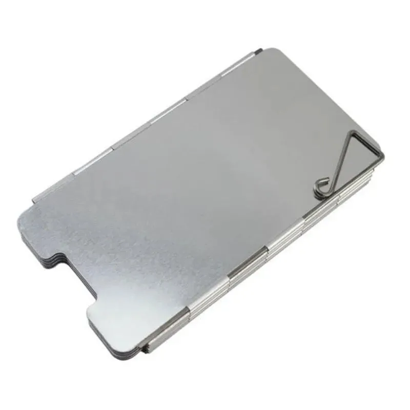 9 Plates Foldable Gas Stove Windshield - Outdoor Camping Windproof Screen for Cooking Burner