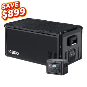95QT VL90ProD RV 12 volt Fridge Freezer With PB1000 Power Station | ICECO