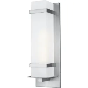 Alban Satin Aluminum LED Outdoor Wall Lantern