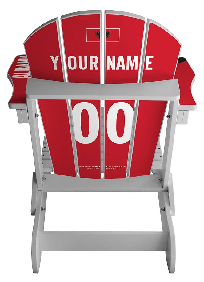 Albania Flag Complete Custom with personalized name and number Chair