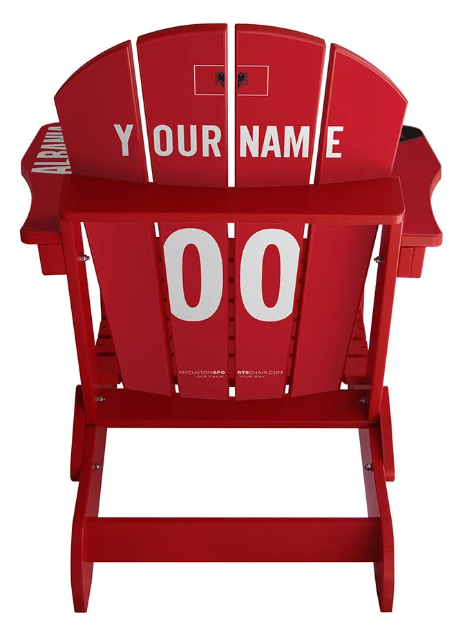 Albania Flag Complete Custom with personalized name and number Chair