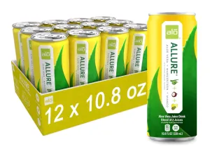ALO Drink |ALO Allure Aloe Vera Juice Drink | Mango & Mangosteen Flavor | 12 Pack | 10.8 FL OZ (320mL) Cans