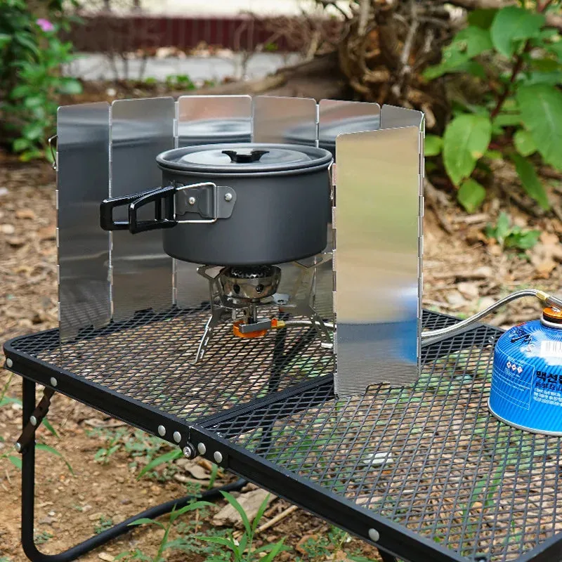 Aluminum Alloy Gas Stove Wind Shield for Outdoor Camping