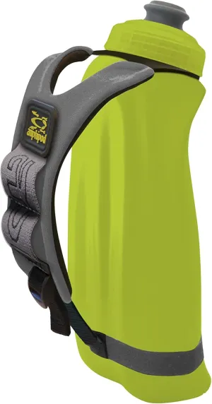 Amphipod Hydraform Ergo Minimalist Handheld Water Bottle, BPA-Free Hydration Pack for Ultra-Running, Marathons & Walking - Charcoal/Green - 16 oz