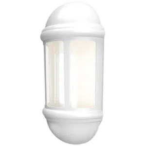 Ansell ALHLLED/PC/WH Latina LED P/Cell Half Lantern - White