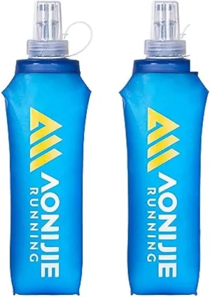 AONIJIE TPU Soft Flask Water Bottle Collapsible Running Flask for Hydration Pack, BPA Free, Wide Opening, for Outdoor Sports Hydration