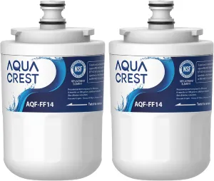 AQUA CREST UKF7003 Replacement for Maytag® UKF7003, UKF7002AXX, Whirlpool® EDR7D1, UKF7003AXX, UKF7002, 7003AXXP, UKF7001AXX, UKF6001AXX, UKF5001 Refrigerator Water Filter, 2 Filters