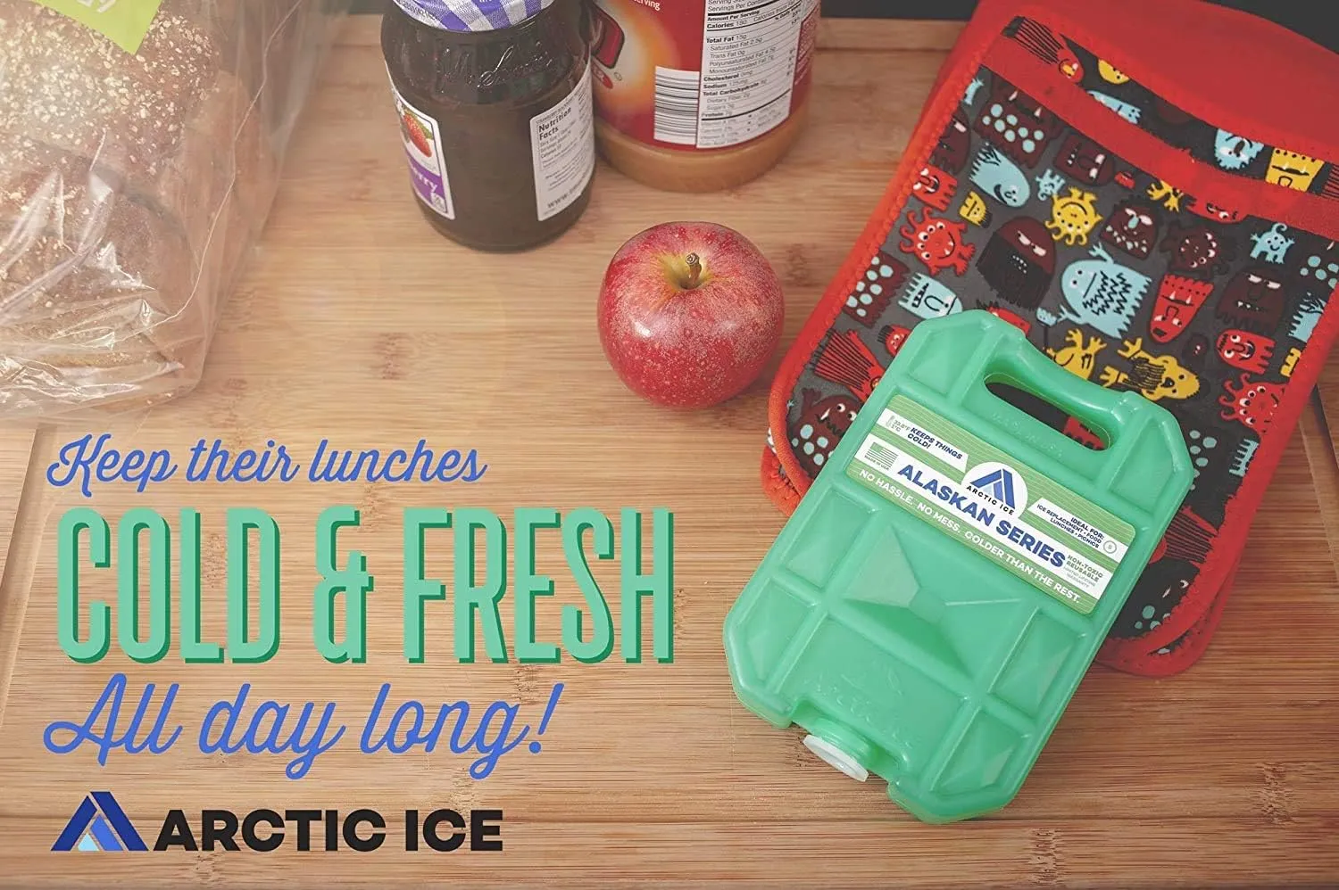 Arctic Ice Alaskan Series Long Lasting Reusable Ice Pack - Freezes at 32° Fahrenheit - Keeps Food & Drinks Cool Without The Risk of Freezing