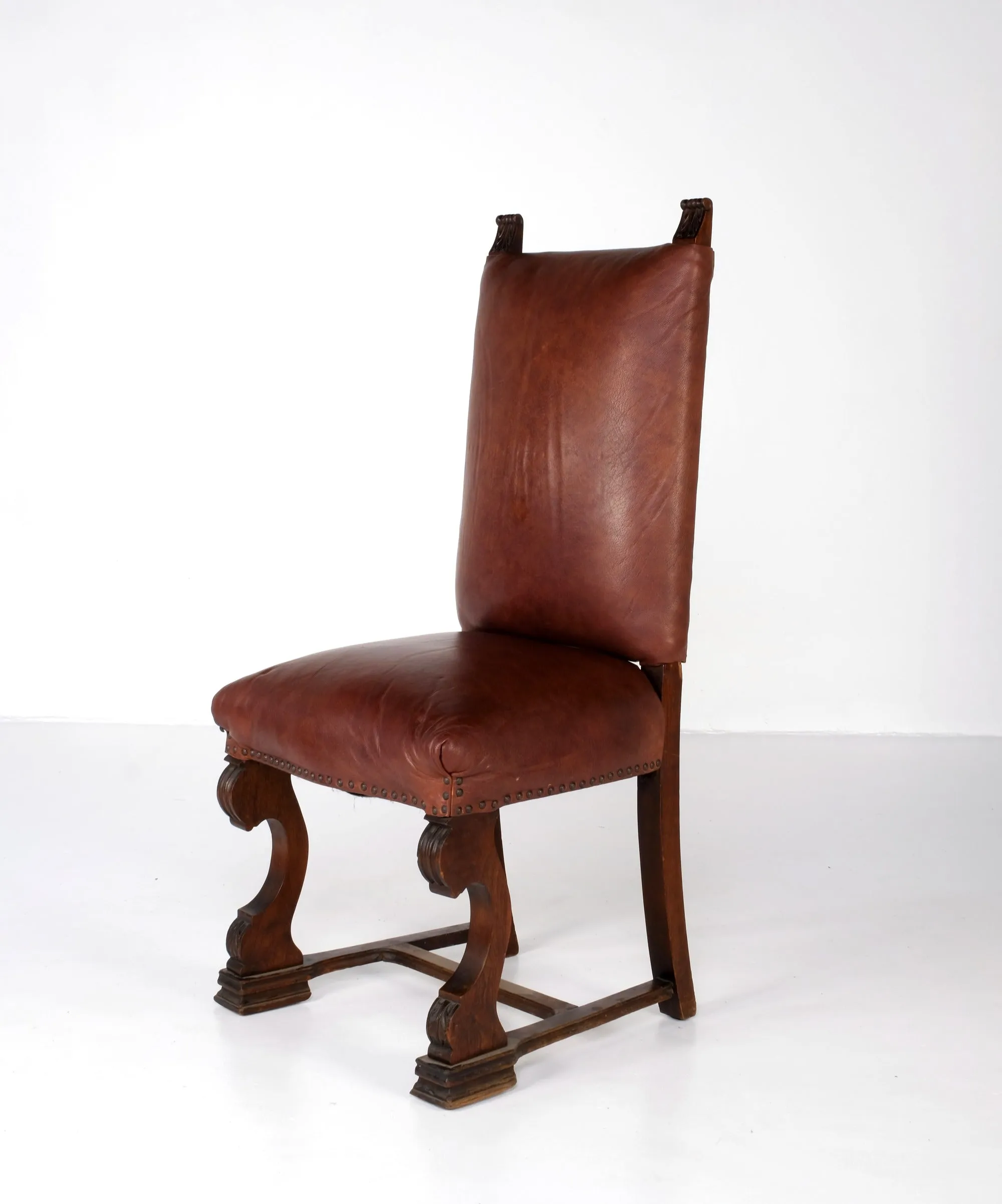 ART DECO ANTIQUE HIGH BACK REST THRONE DINING CHAIRS