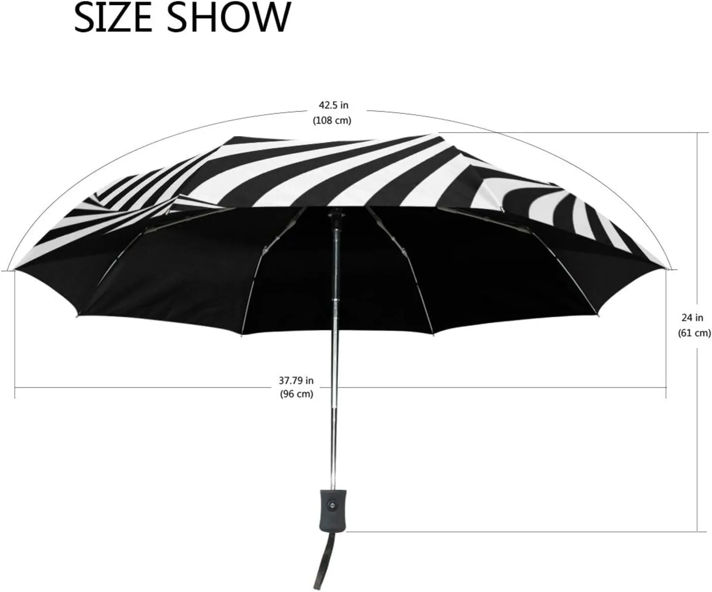 Automatic Umbrella One Touch Auto Open and Close Button Compact Travel Umbrella for Women Men Kid
