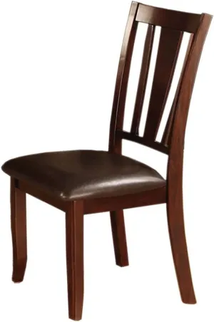 Benjara Benzara , Set of Two, Espresso Edgewood I Transitional Side Chair (Set of 2), Expresso Finish