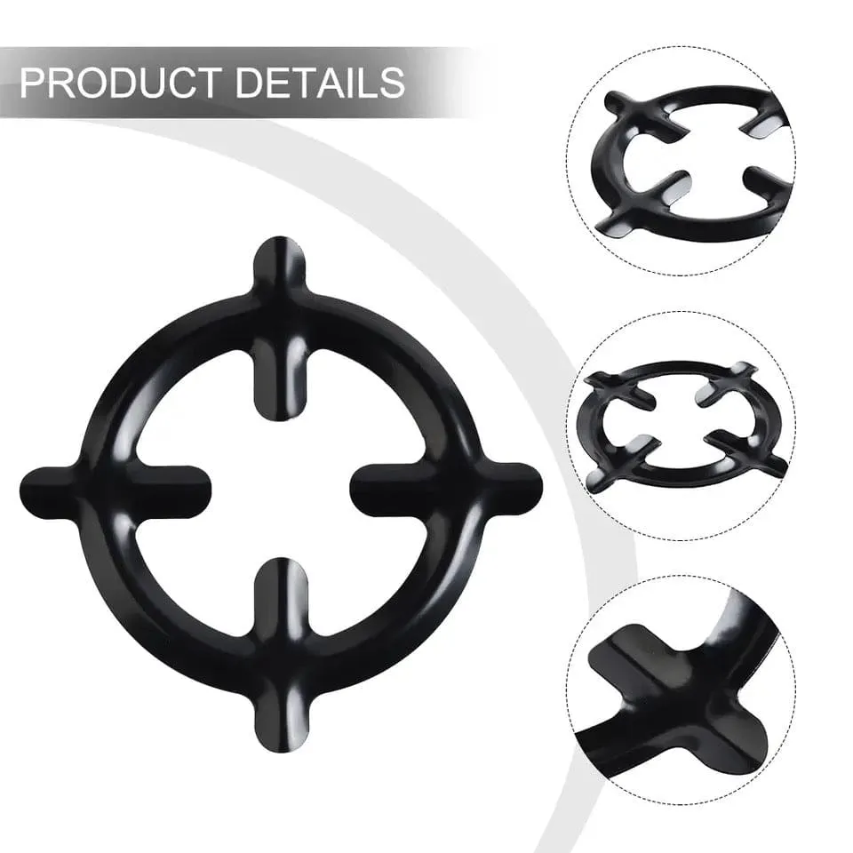 Black Mocha Pot Shelf, Universal Gas Stove Ring, Iron Gas Stove Cooker Plate, Portable Extended Stand, Iron Burner Holder Stable, Kitchen Stove Reducer Ring Holder