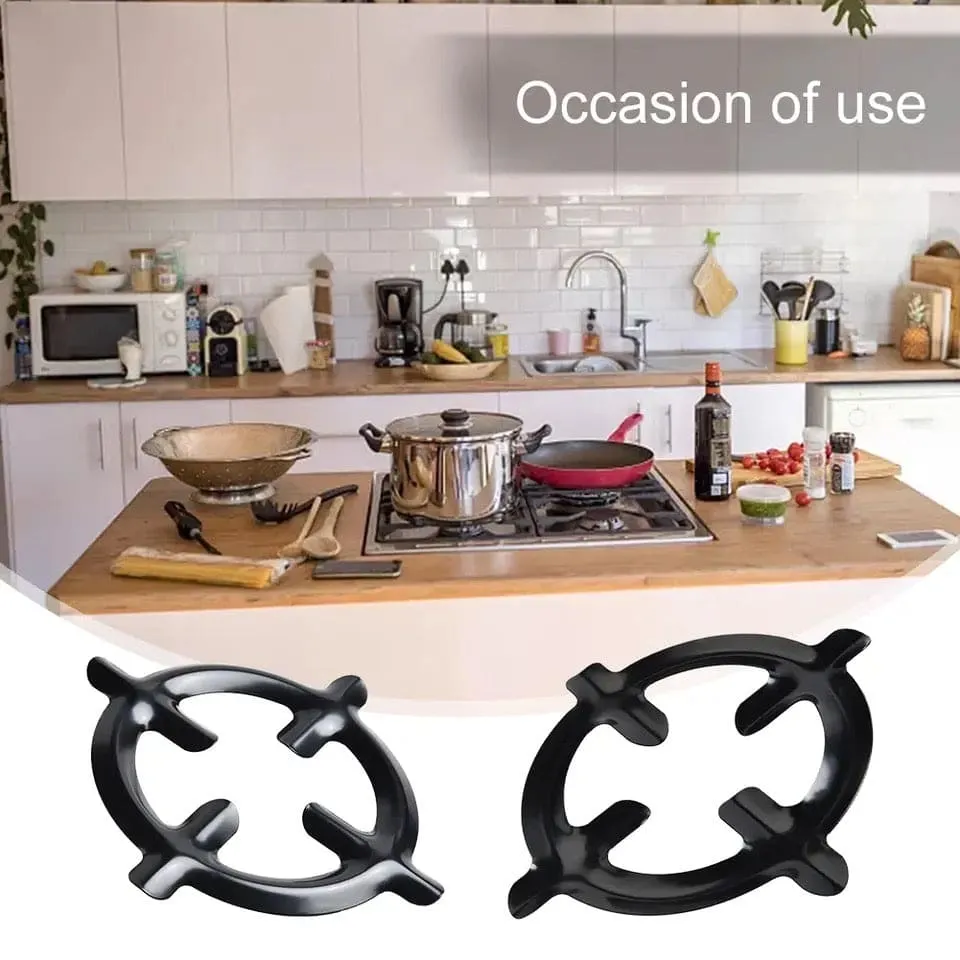 Black Mocha Pot Shelf, Universal Gas Stove Ring, Iron Gas Stove Cooker Plate, Portable Extended Stand, Iron Burner Holder Stable, Kitchen Stove Reducer Ring Holder