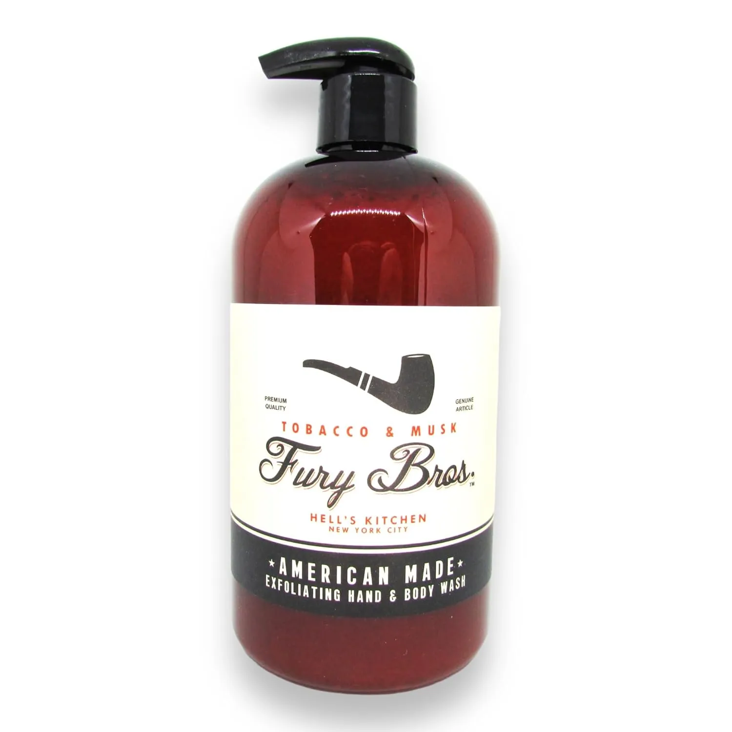 Black Series Hand & Body Wash | Tobacco & Musk | Natural Ingredients | Exfoliating Volcanic Pumice | Moisturizing Aloe Vera | Made in USA | Cruelty-Free | Microbead Free | 16 oz
