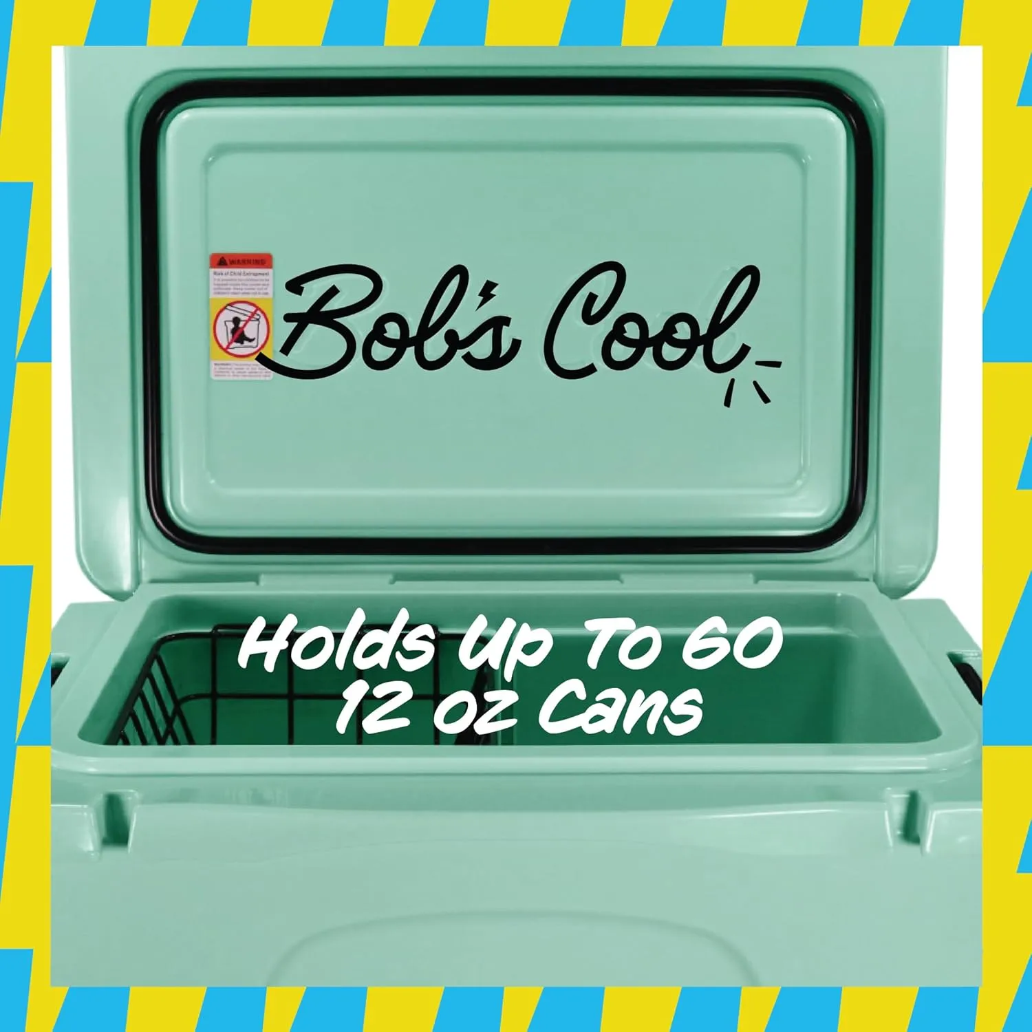 BOB THE COOLER CO 50 Qt Hard Cooler, Portable Rotomolded Travel Cooler, Leak-Proof, Great for Beach, Camping, Tailgating, Sports, & More